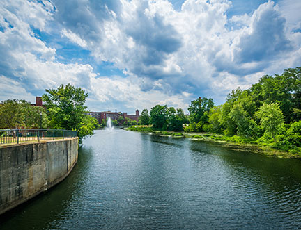 body of water and forest in Nashua, NH